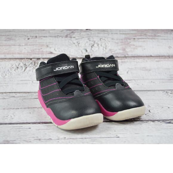 Nike Jordan Velocity Toddler Basketball Sneakers Black & Pink Size 7C Pre-Owned - Picture 10 of 10